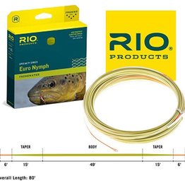 RIO Rio Premier FIPS Euro Nymph Fly Line - Orange/Sage/Olive 2-5WT