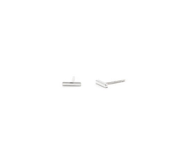Laughing Sparrow Tiny Silver Bar Studs