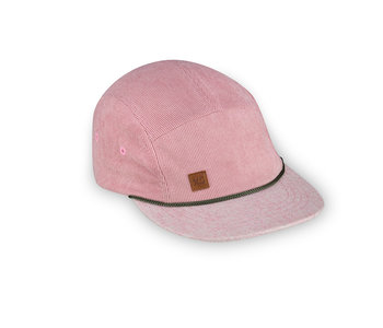 XS Unified Kid's 5 Panel Hat Pink Corduroy