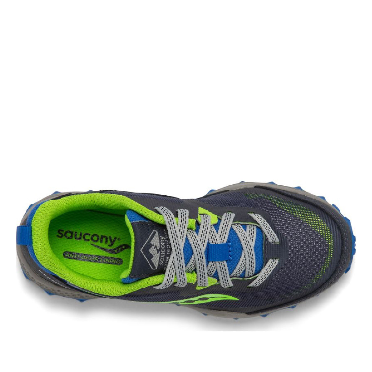 Saucony Youth Peregrine Trail Runner Blue / Green