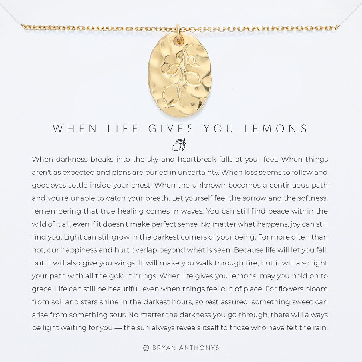 Bryan Anthonys When Life Gives You Lemons Necklace