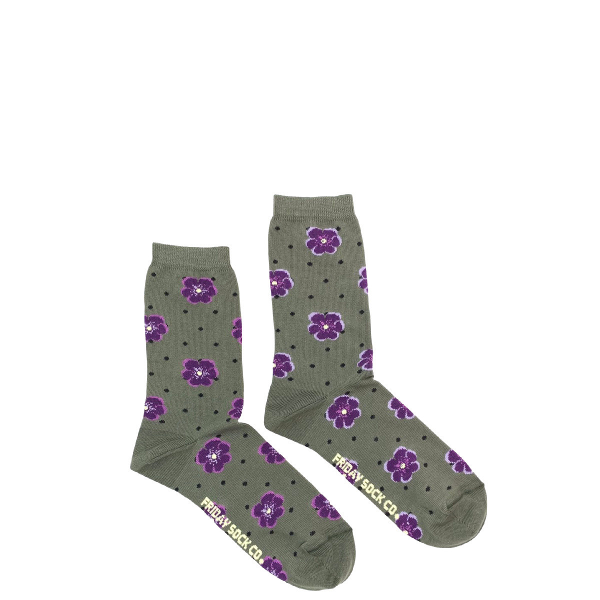 Friday Sock Co. Women's Floral Pansy Socks W 5 - 10 (M 4 - 8)