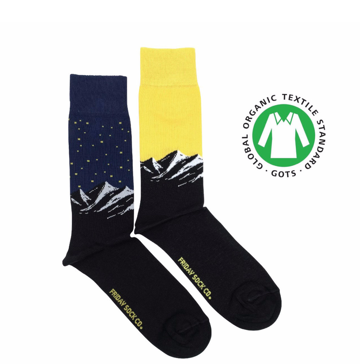 Friday Sock Co. Men's Organic Cotton Mountain/Sunset Socks