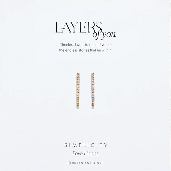 Bryan Anthonys Simplicity Pave Hoop Earrings