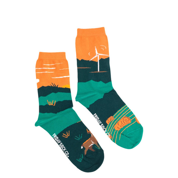 Friday Sock Co. Women's Foothills Canadian Landscape Socks W 5 - 10 (M 4 - 8)