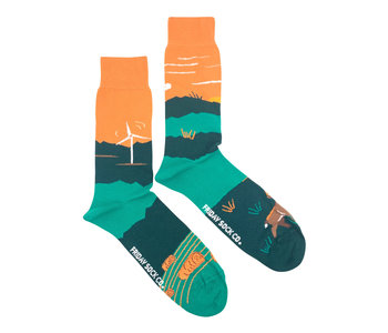 Friday Sock Co. Men's Foothills Canadian Landscape Socks  M 8 - 12 (W 9- 13)