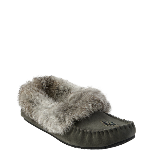 Manitobah Mukluks Women's Street Suede Moccasin Charcoal