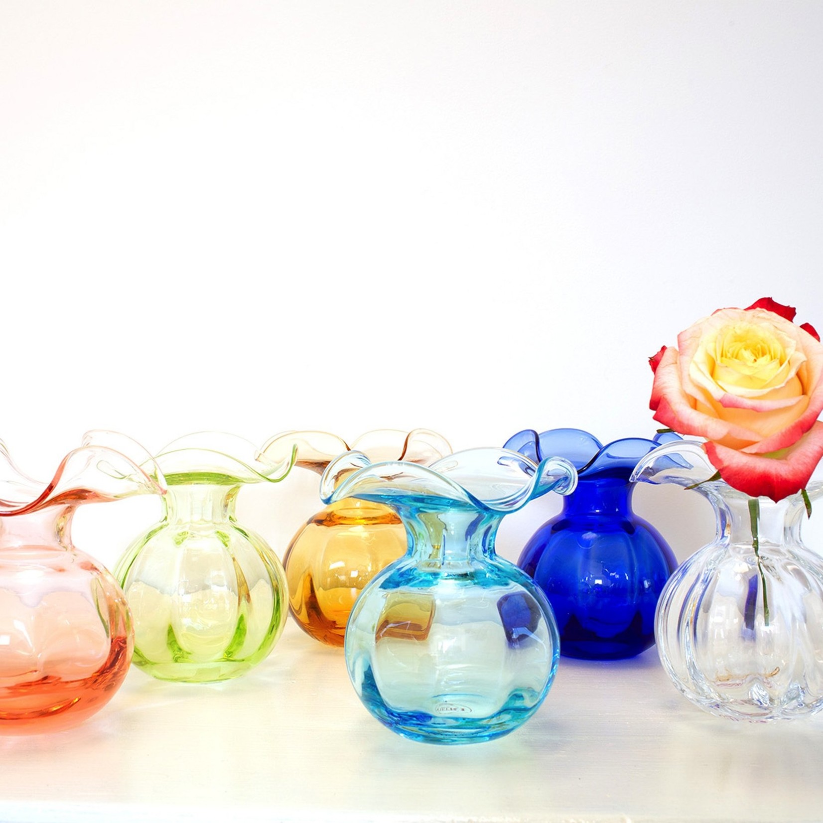 Vietri Hibiscus Bud Glass Vase