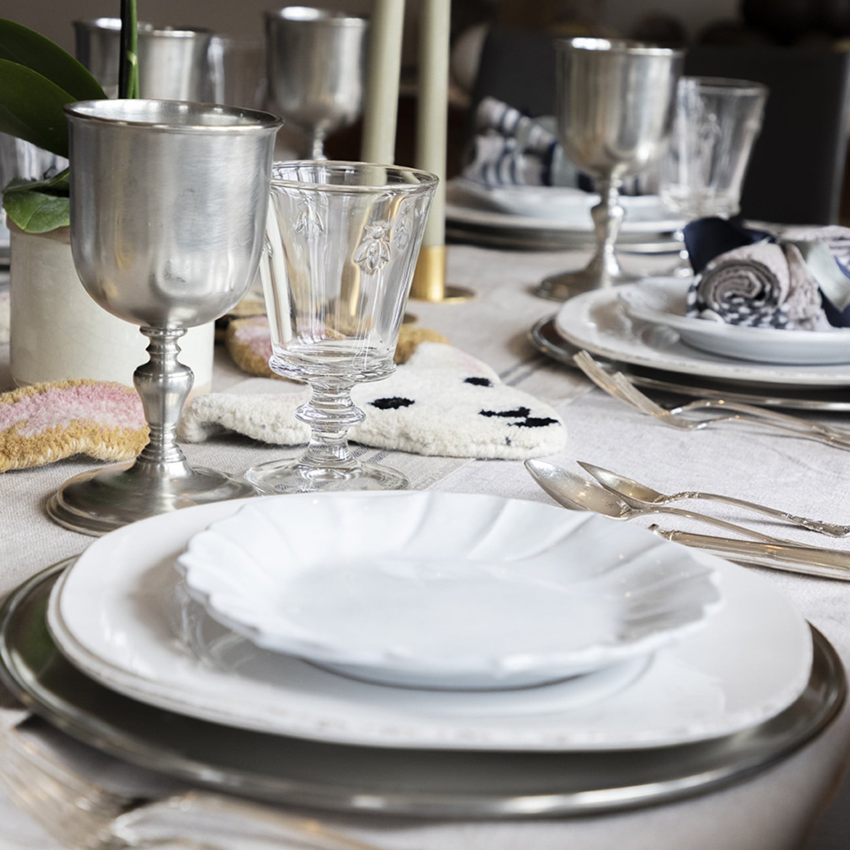 Vietri VIETRI Incanto Stone Salad Plate- Ruffle
