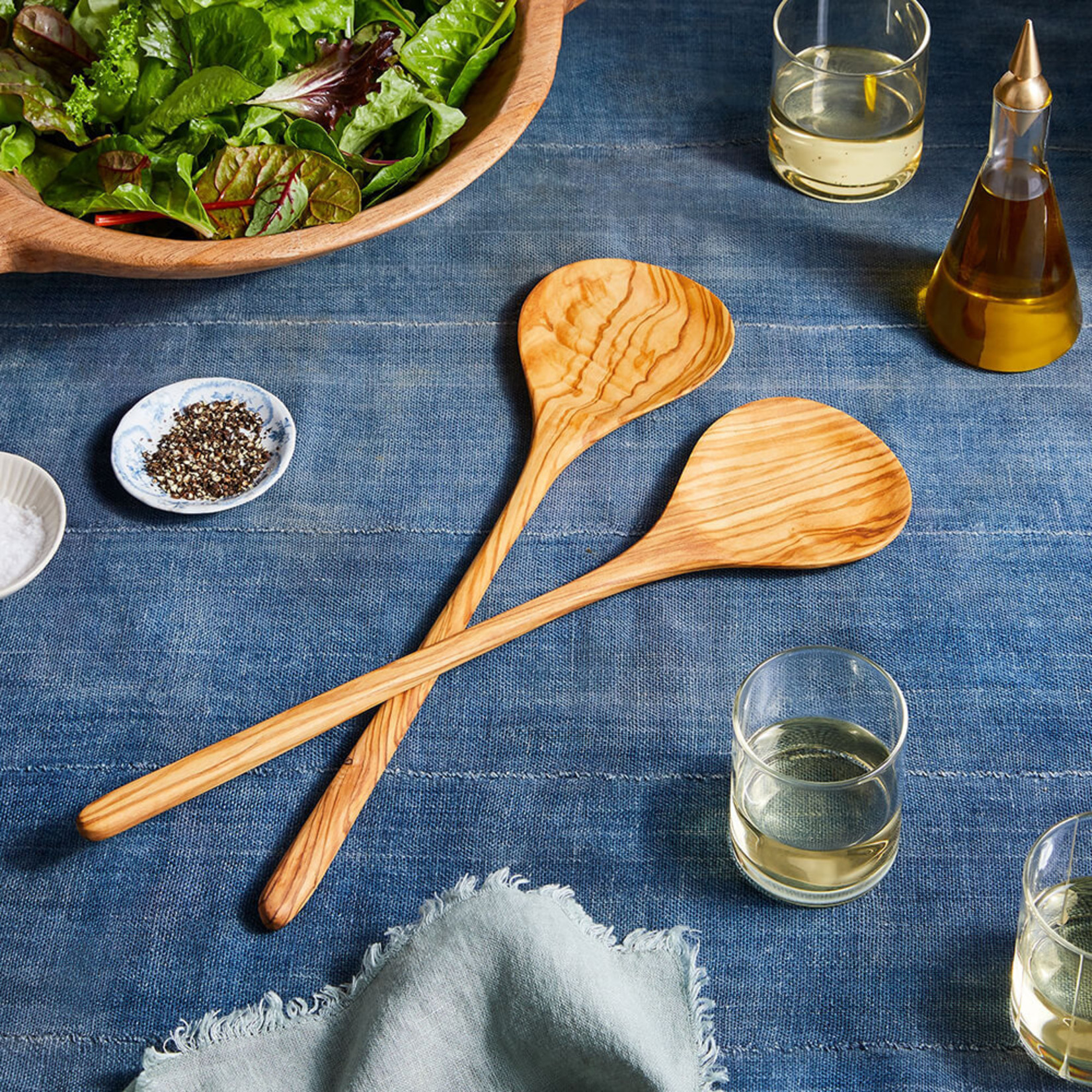 Olivewood Salad Set