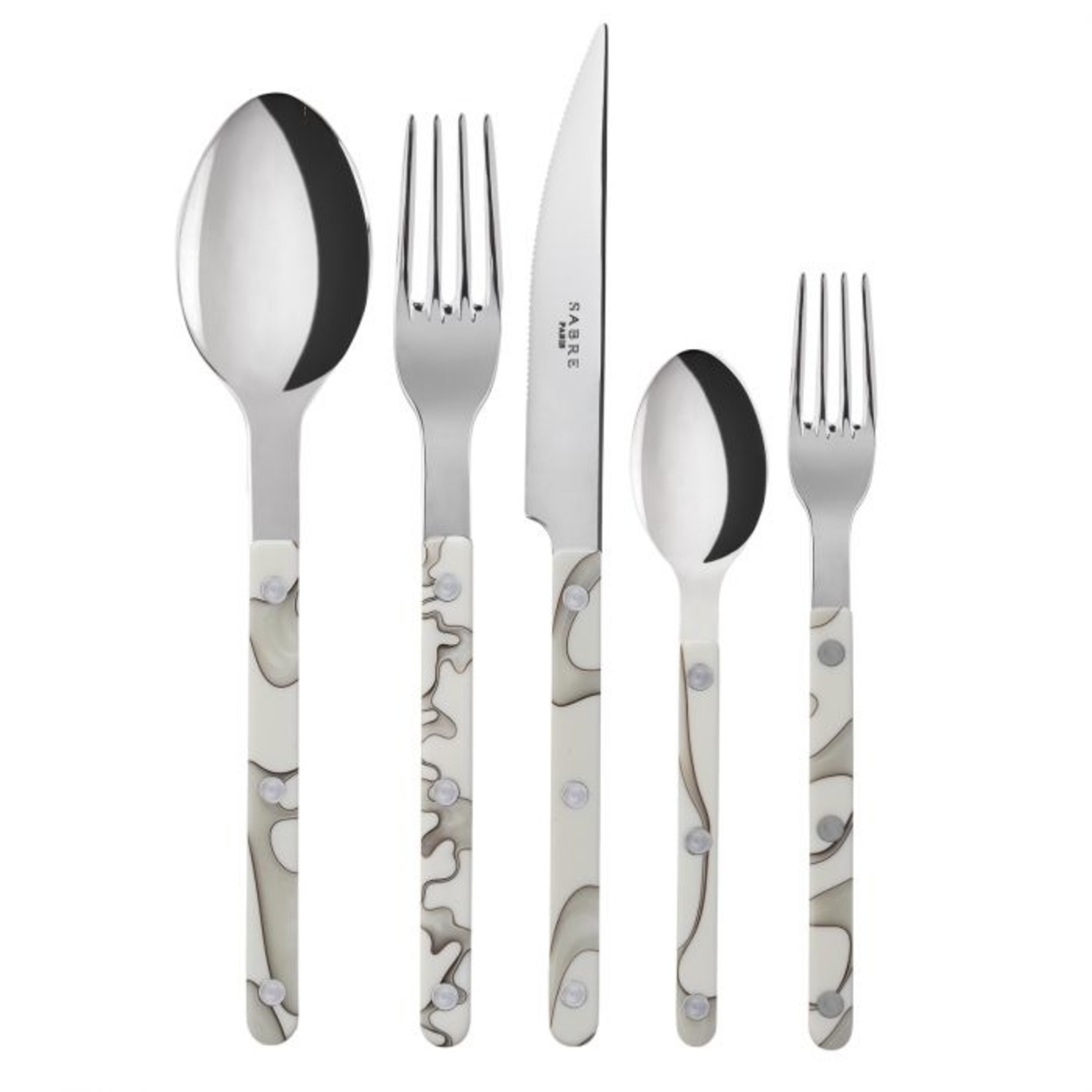 Sabre SABRE PARIS Bistro Vintage Dune Ivory- 5 pc Place Setting