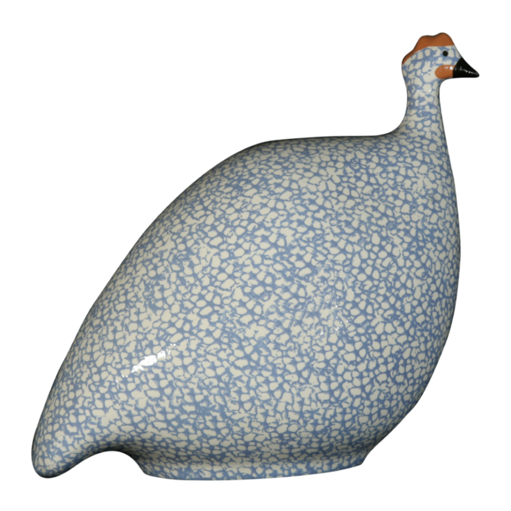 White Speckled Lavender Blue French Guinea Hen, Medium