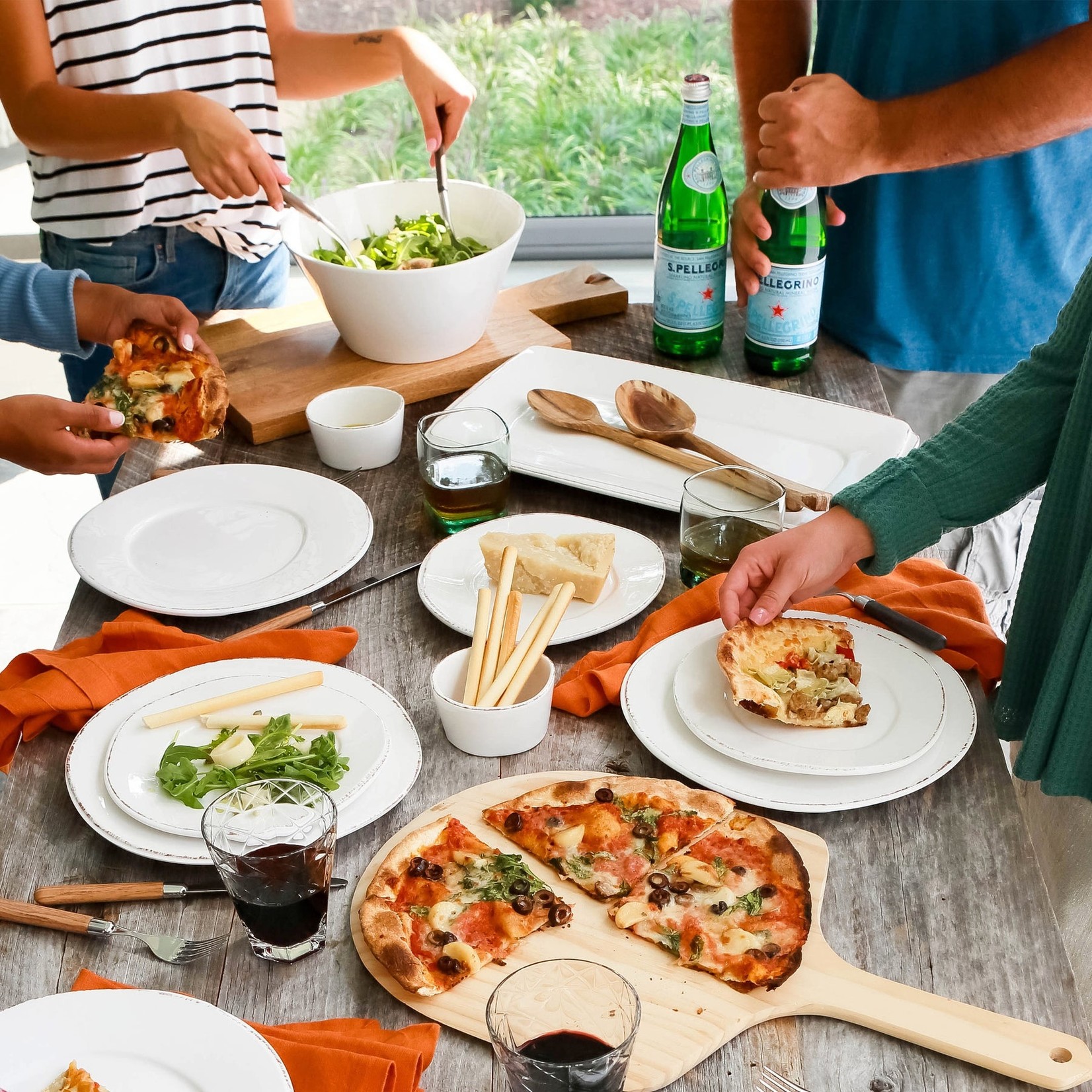 Vietri VIETRI Melamine Lastra Large Stacking Serving Bowl