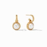 Julie Vos Fleur-de-Lis Hoop & Charm Earring