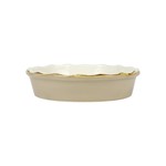 Vietri VIETRI Italian Bakers Pie Dish- Cappuccino