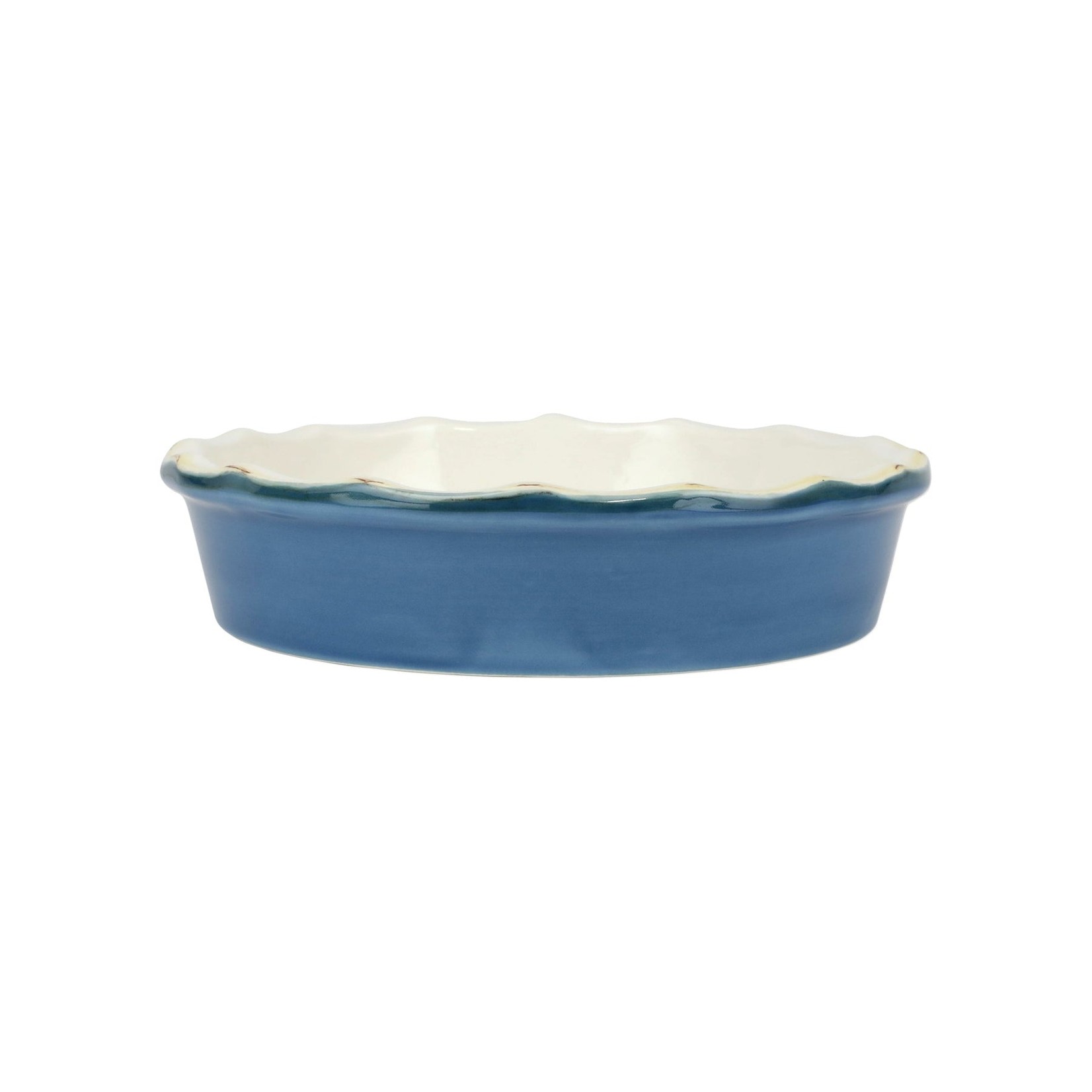 Vietri VIETRI Italian Bakers Pie Dish- Blue