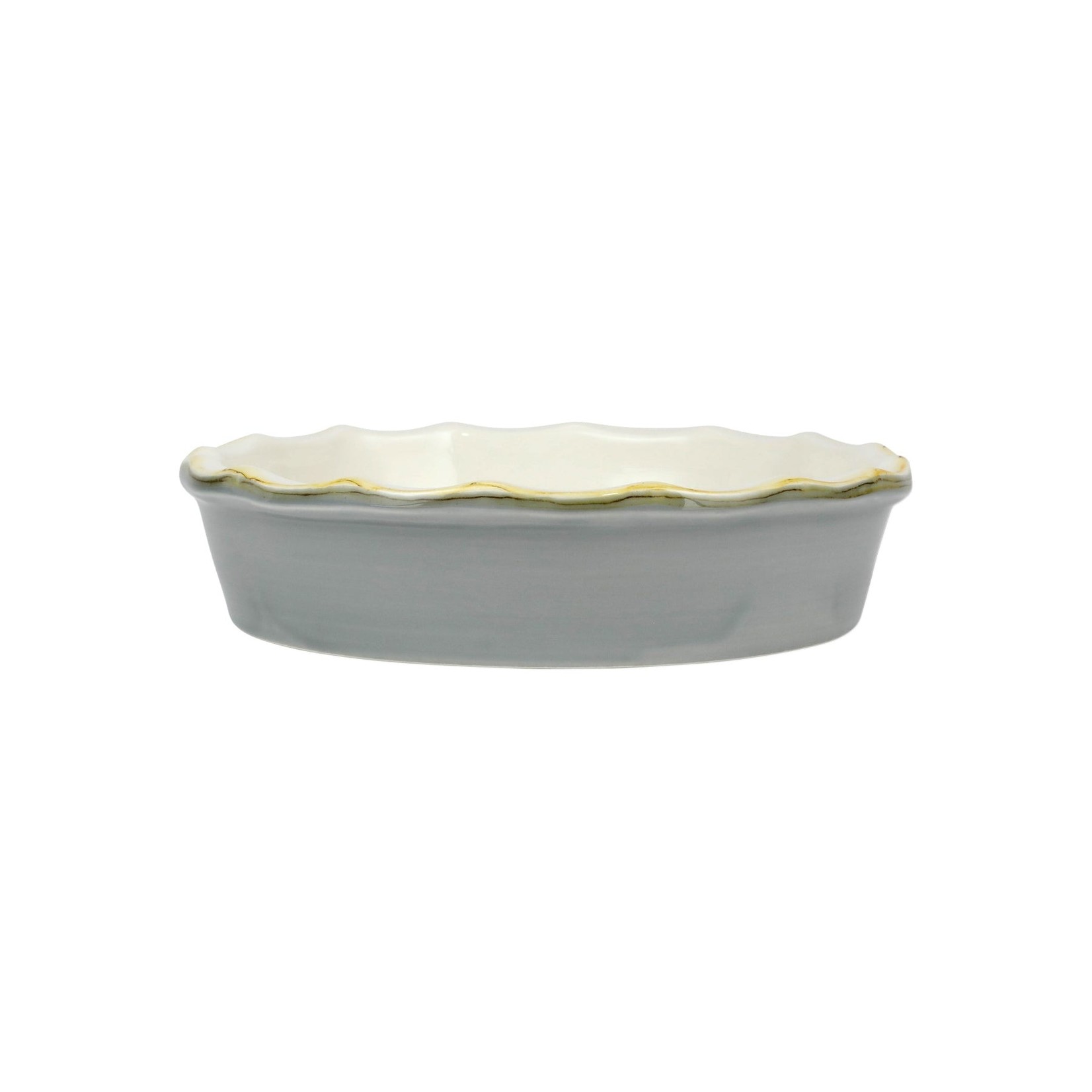 Vietri VIETRI Italian Bakers Pie Dish- Gray