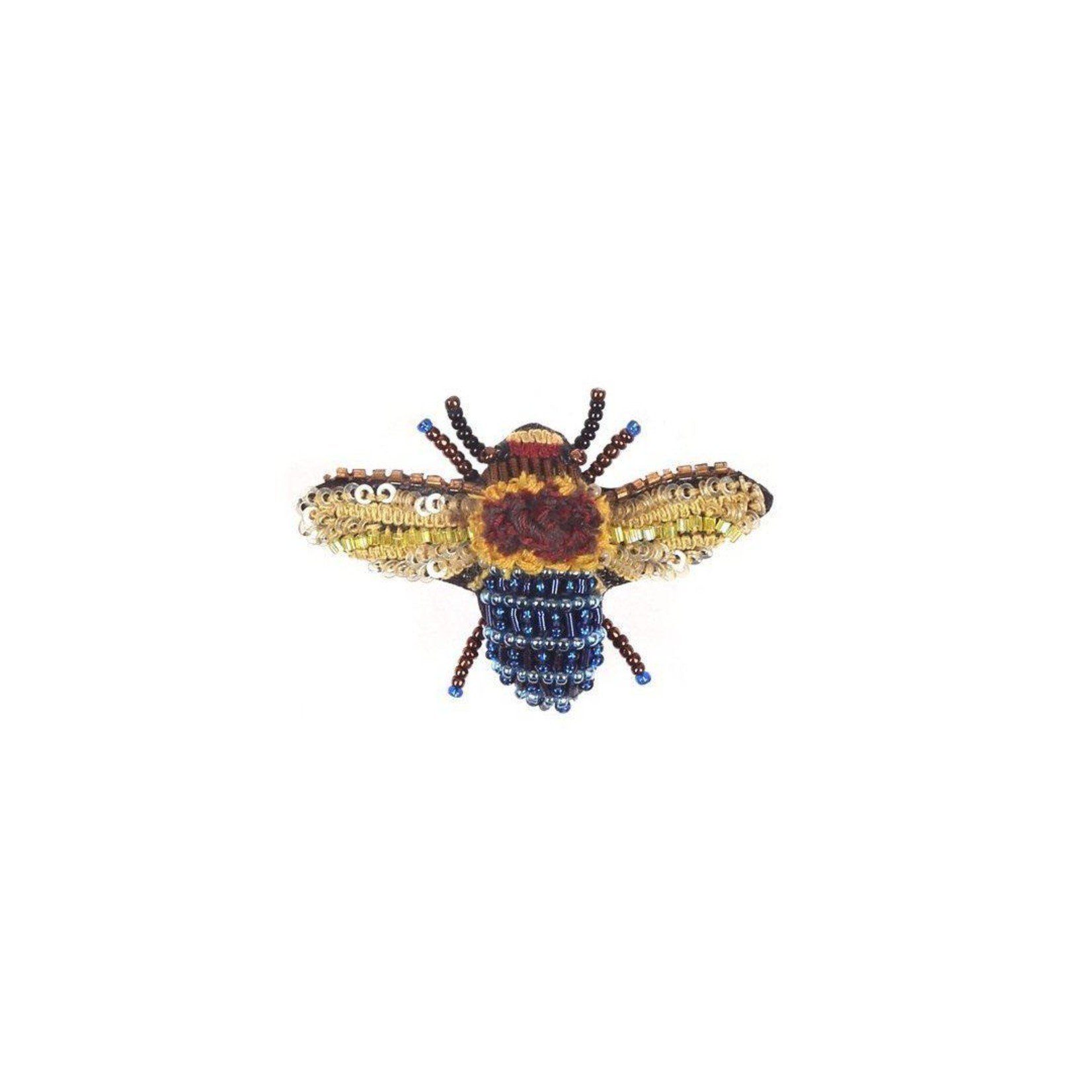Trovelore Blue Banded Bee Brooch