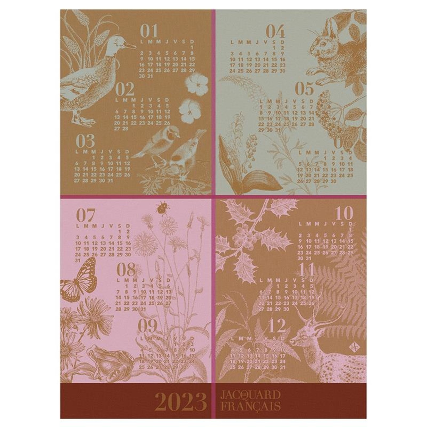LJF Tea Towels Calendar 2023 - Crème de la Crème LJF Tea Towels Calendar 2023 - Crème de la Crème