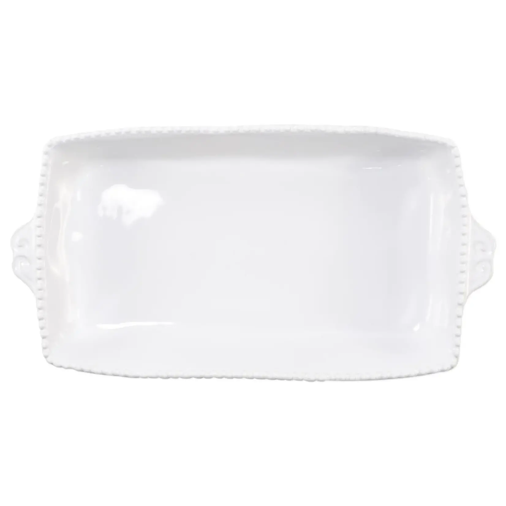 Incanto Stone White Stripe Rectangular Baker