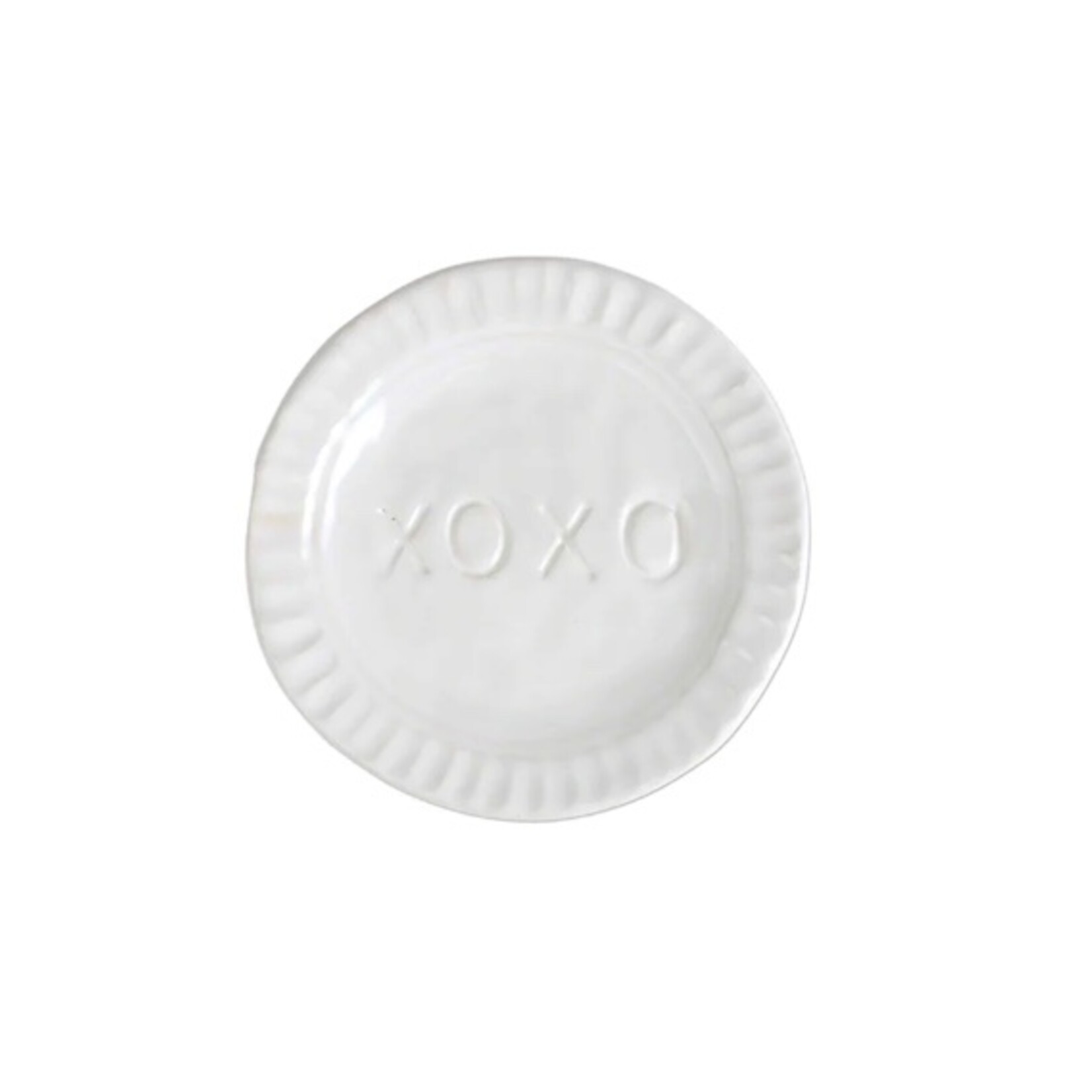 Vietri VIETRI Pietra Serena XOXO Plate