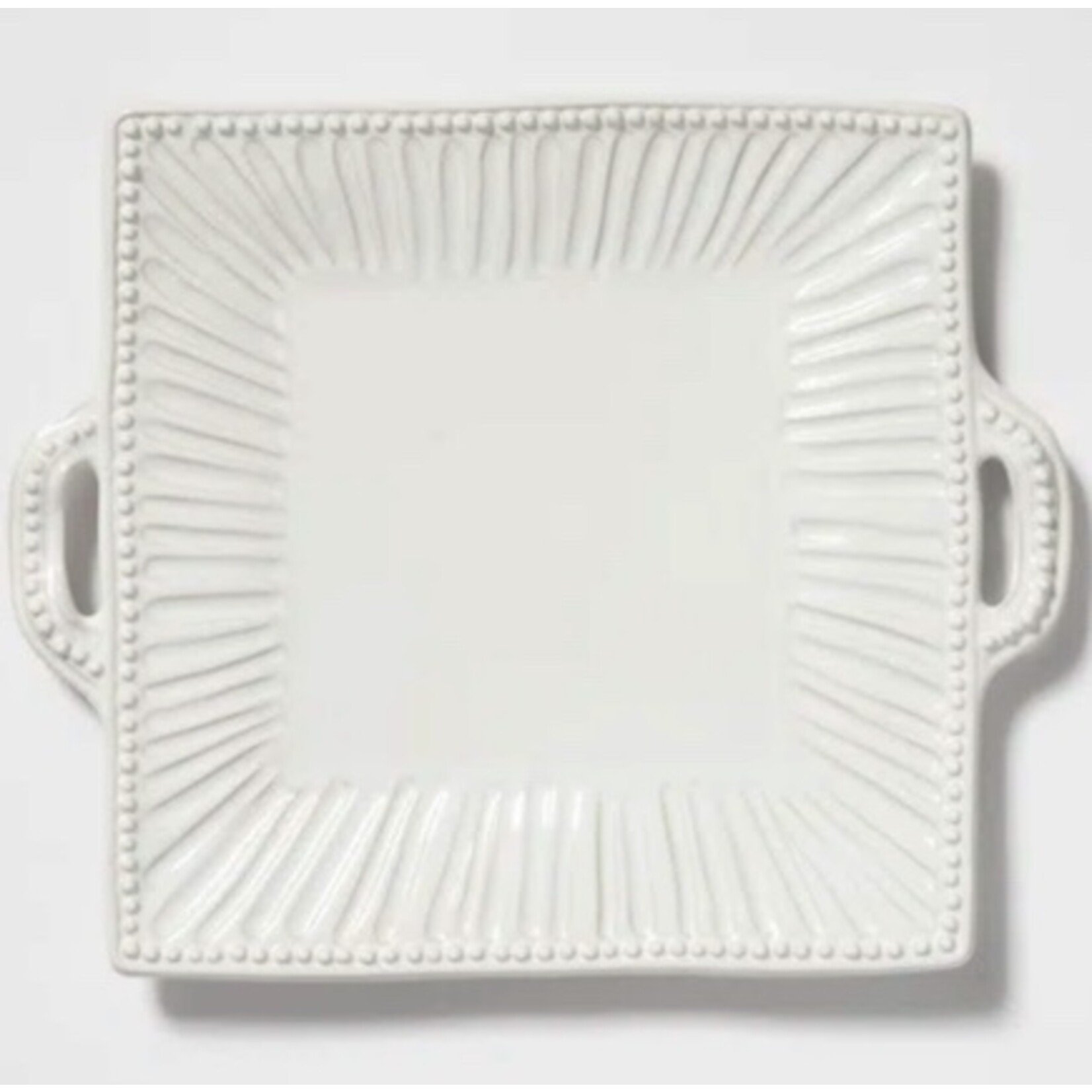 Incanto Stone Stripe Square Handled Platter