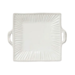 Vietri VIETRI Incanto Stone Stripe Square Handled Platter