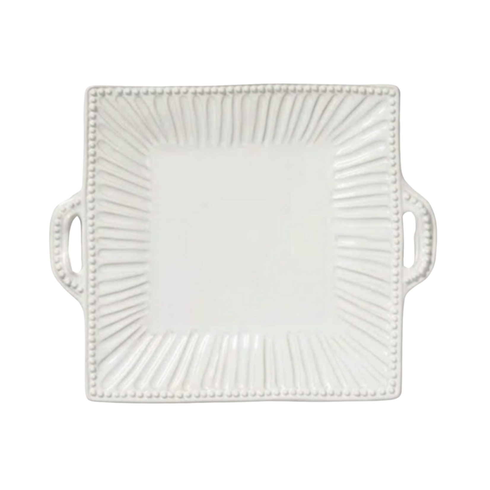 Incanto Stone Stripe Square Handled Platter