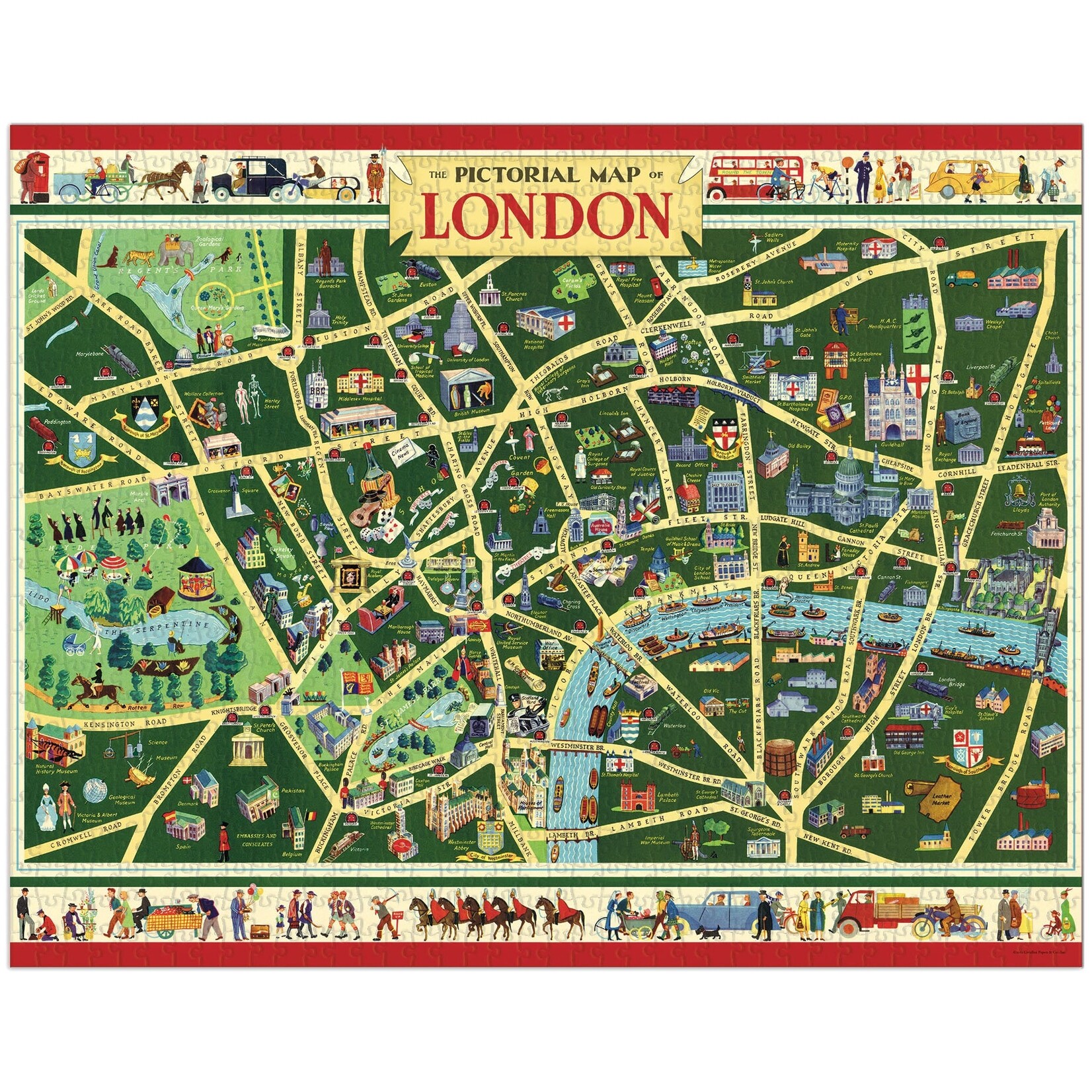 Cavallini & Co. Cavallini  1000 Piece Puzzle Map of London