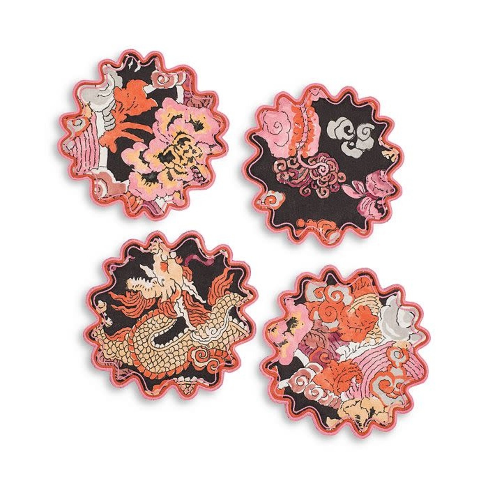 Matouk Magic Mountain Round Cocktail Napkin