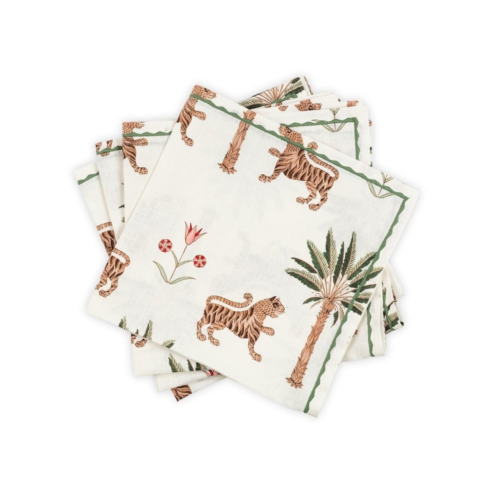 MATOUK Tiger Palm Napkin- Set of 4