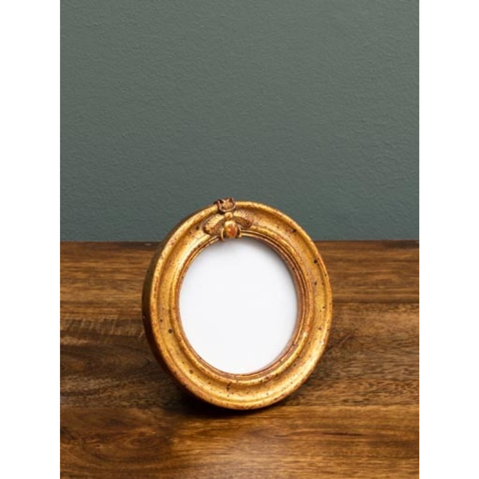 Small Round Frame Golden Bee