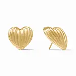 Julie Vos Puffy Heart Statement Stud-Gold-OS
