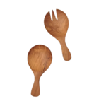 Teak Round Serving Set