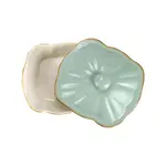 Vietri VIETRI- Italian Bakers Square Covered Casserole Dish- Aqua