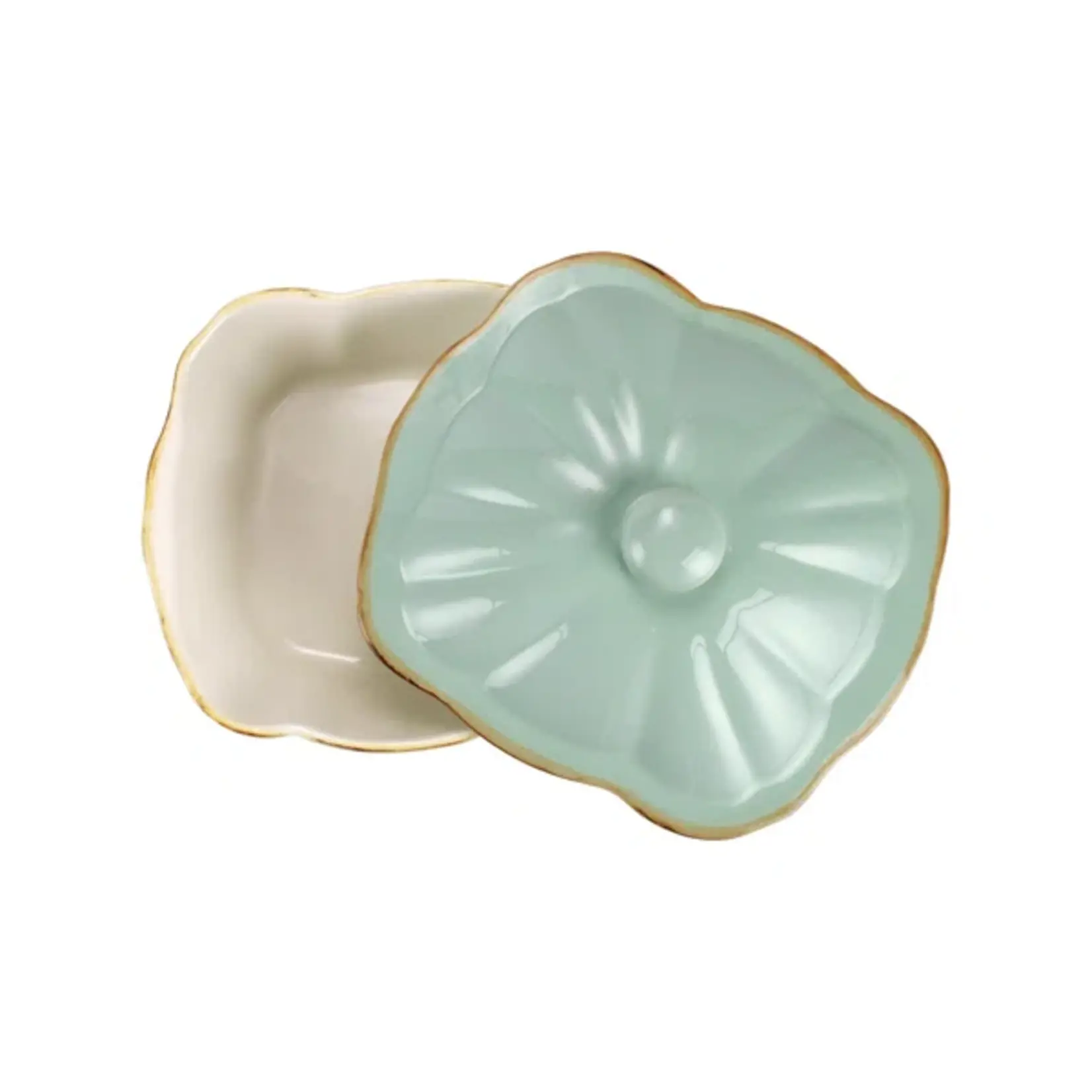 Vietri VIETRI Italian Bakers Square Covered Casserole Dish- Aqua