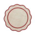 Scalloped Rice Paper Placemat S/4