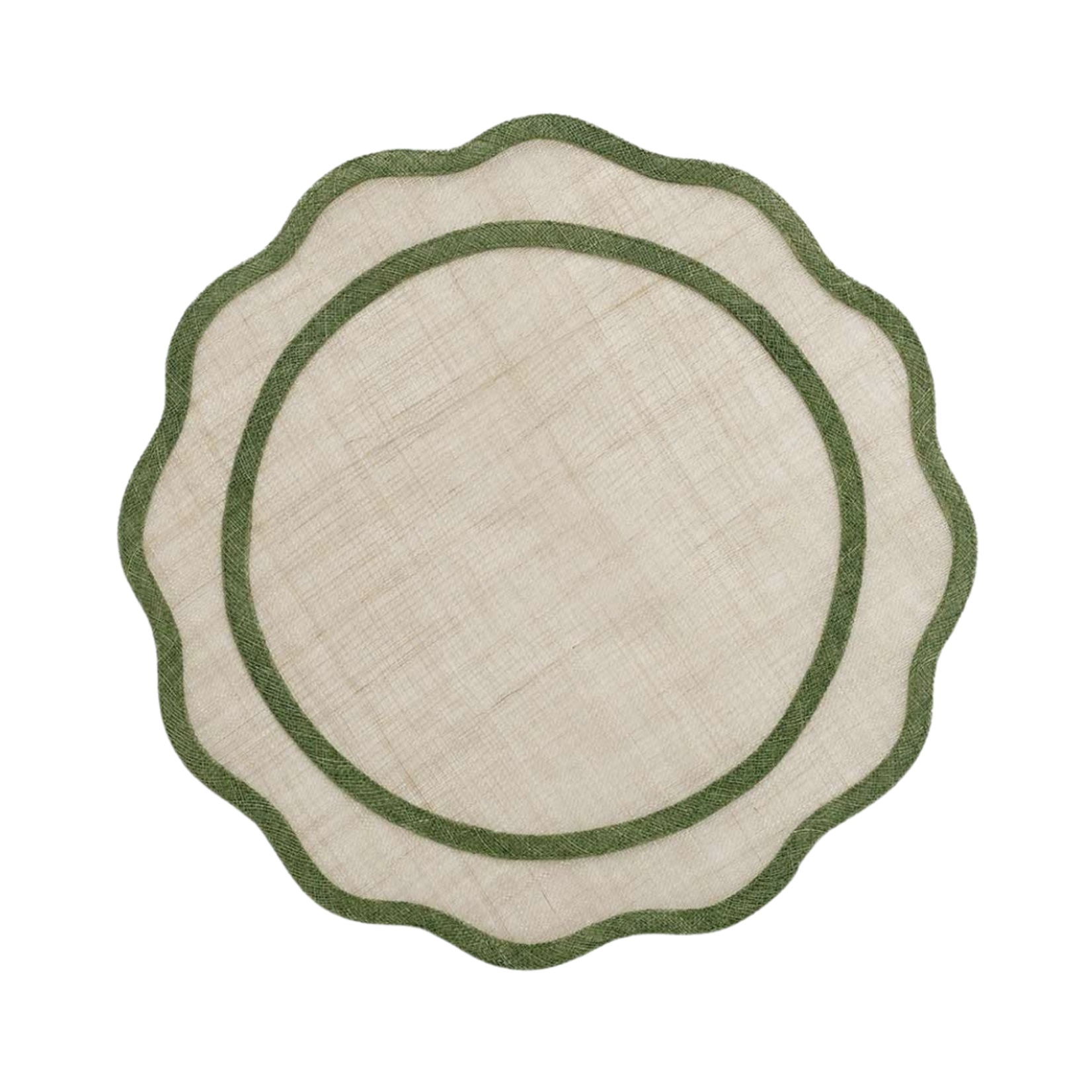 Pomegranate POMEGRANATE Scalloped Rice Paper Placemat Set of 4