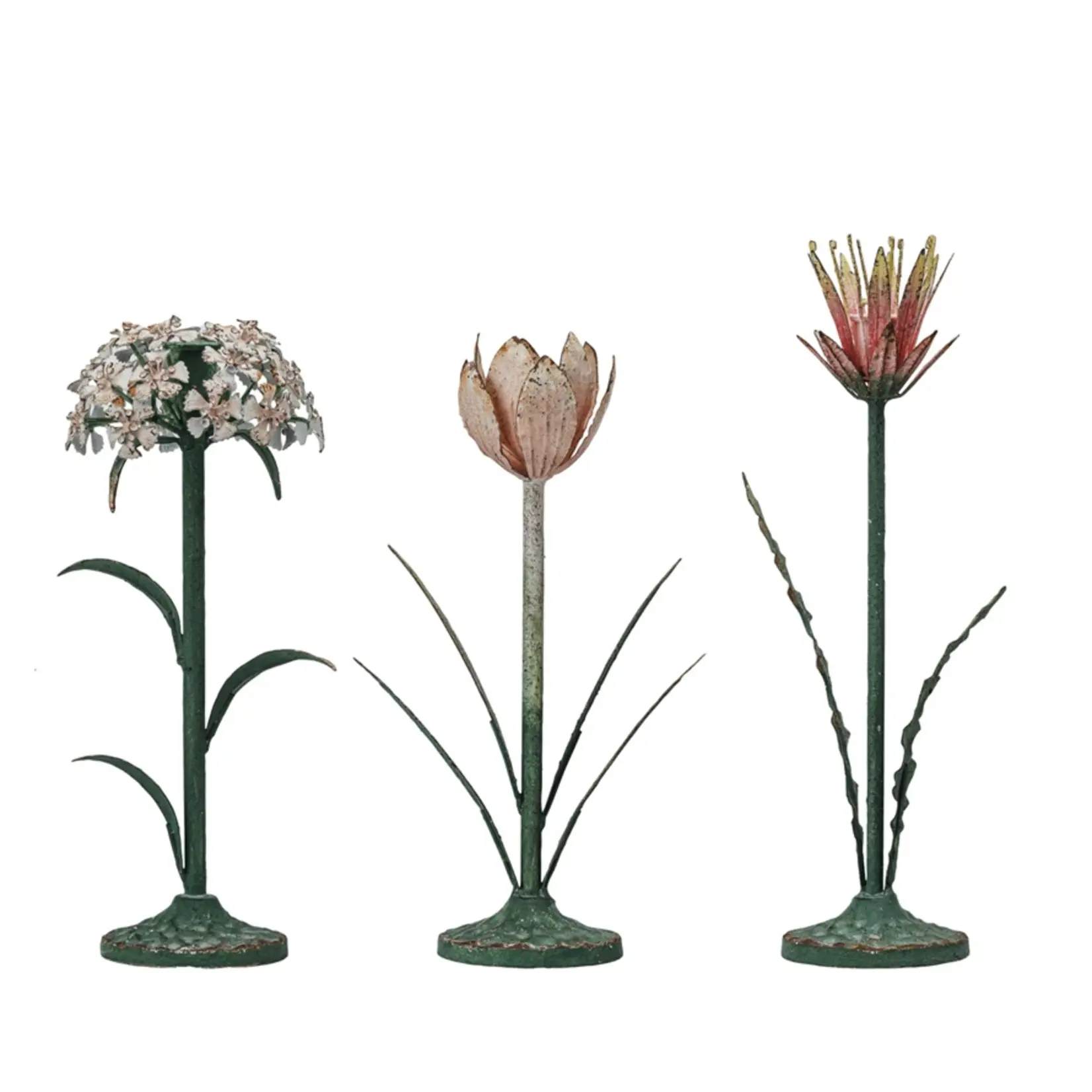 Painted Metal Toleware Taper Holder