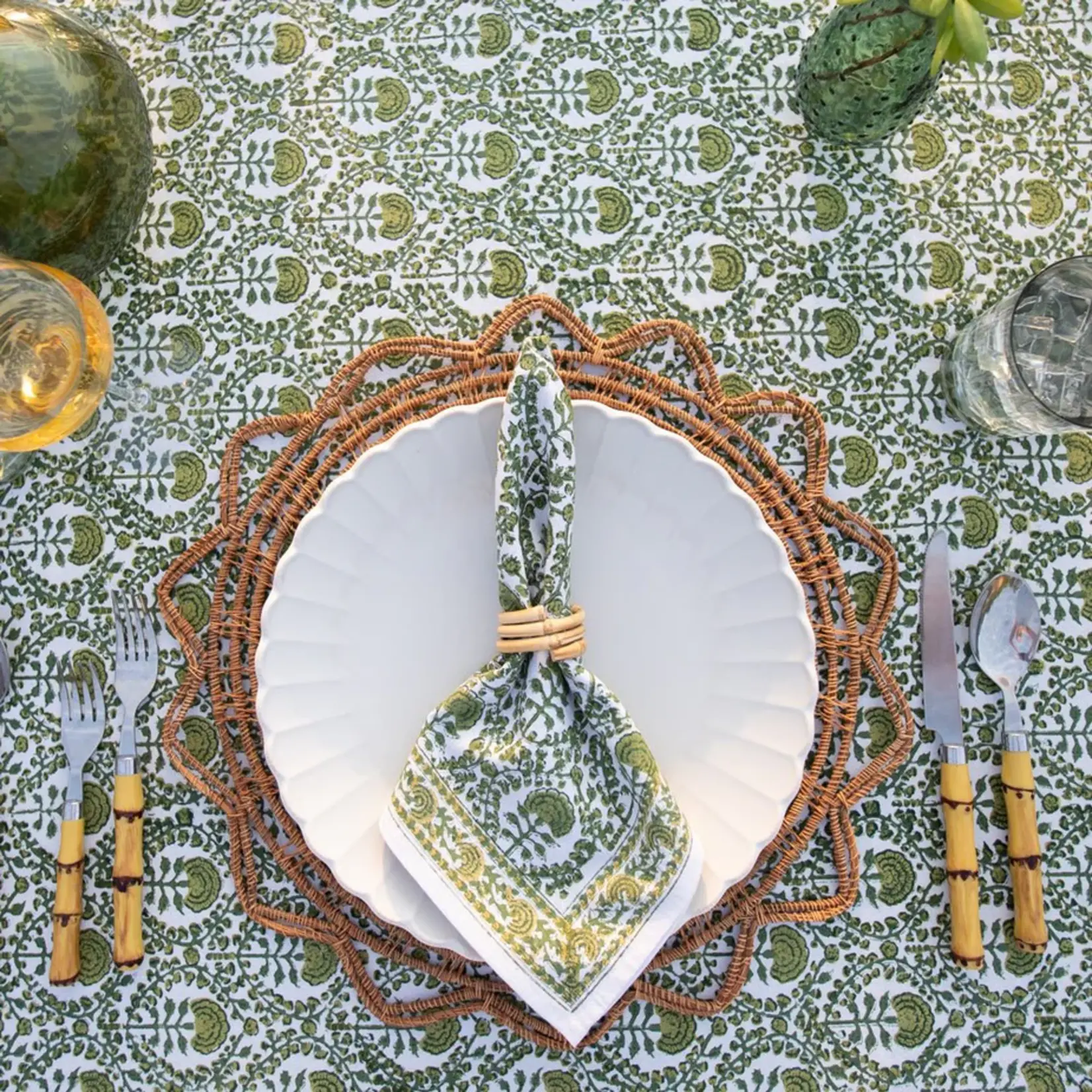 Bohemian Floral Blue Napkins