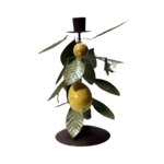 Metal Taper Holder Lemons and Leaves Small
