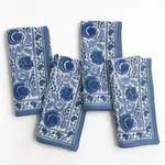 Bohemian Floral Blue Napkins