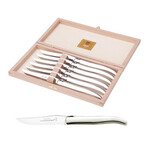 Claude Dozorme CLAUDE DOZORME Laguiole Steak Knives with Stainless Steel Handle- Set of 6