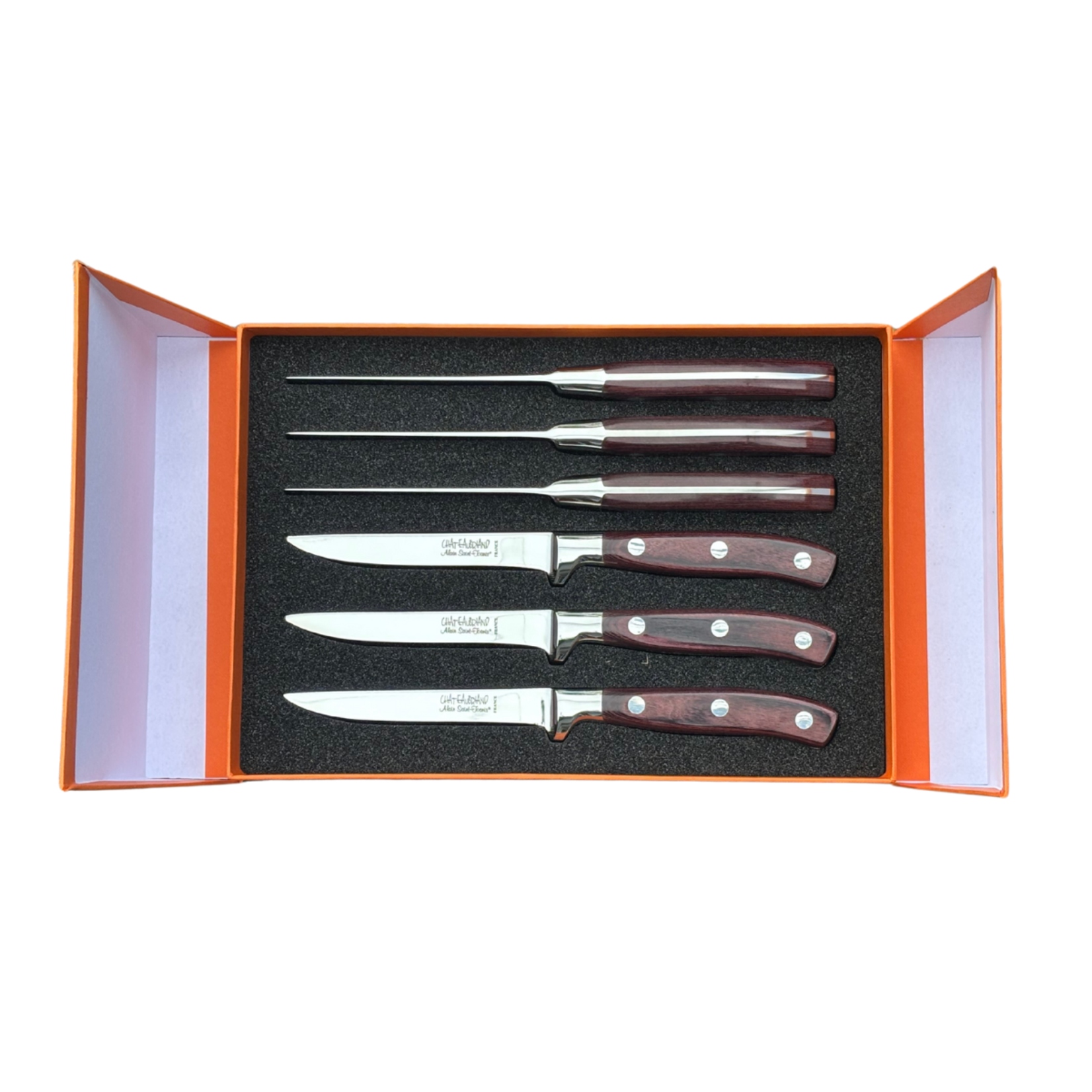 Chateaubriand Steak Knives Wood Rio- Set of 6