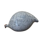 Blue Speckled Cobalt Blue French Guinea Hen Pecking
