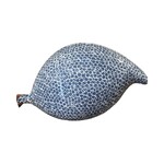 Electric Blue Speckled White French Guinea Hen Pecking