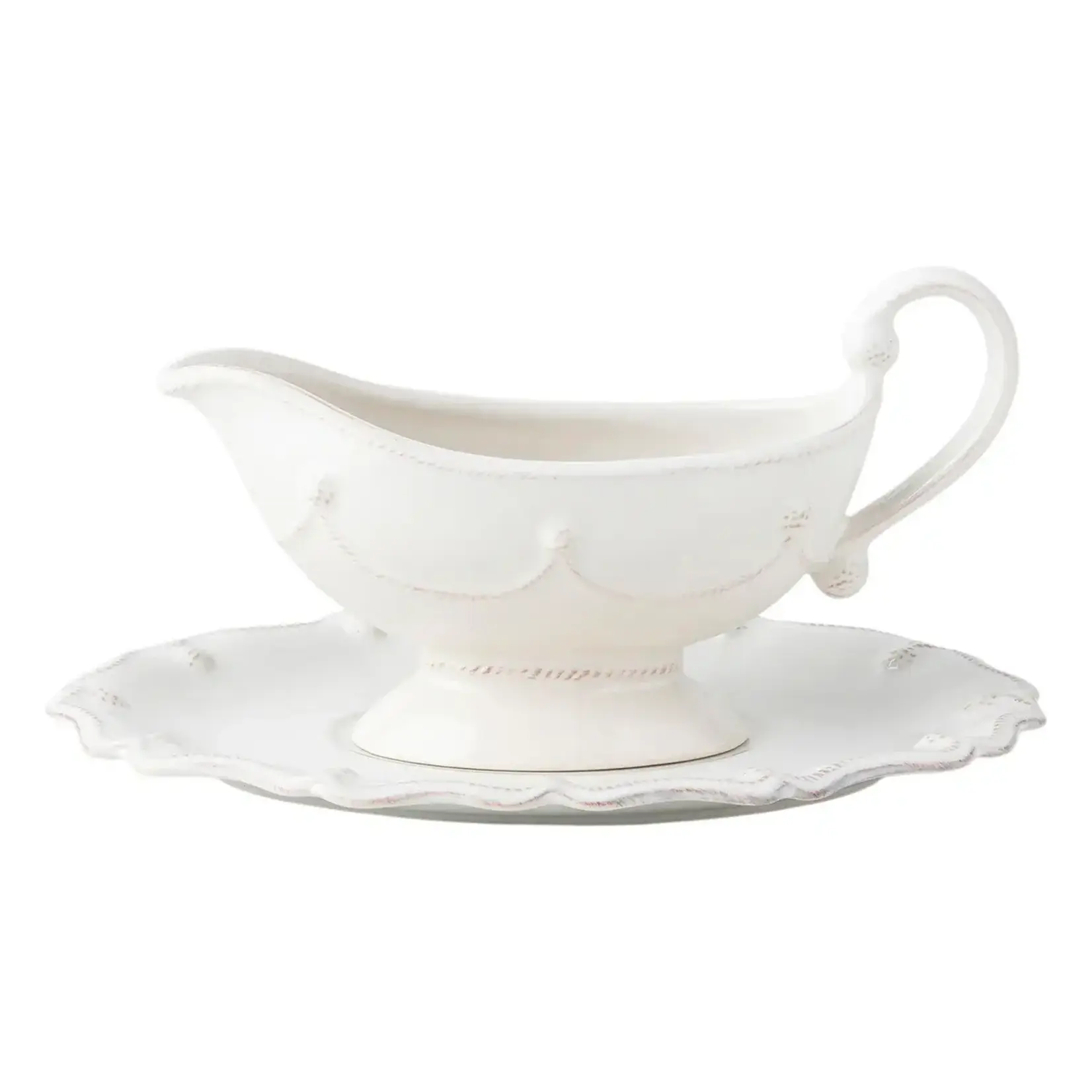 Juliska JULISKA Berry & Thread Sauce Boat and Stand- Whitewash