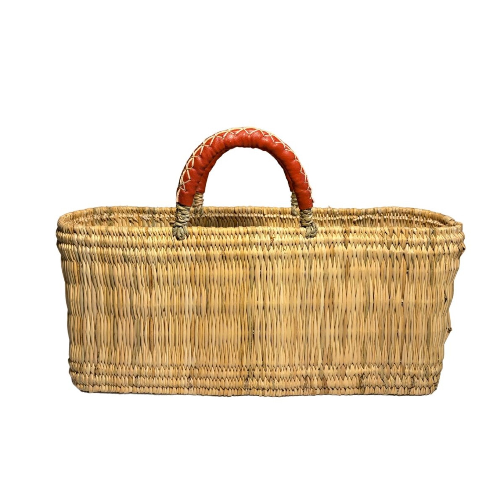 Garden Trug Purse with Salmon Handles