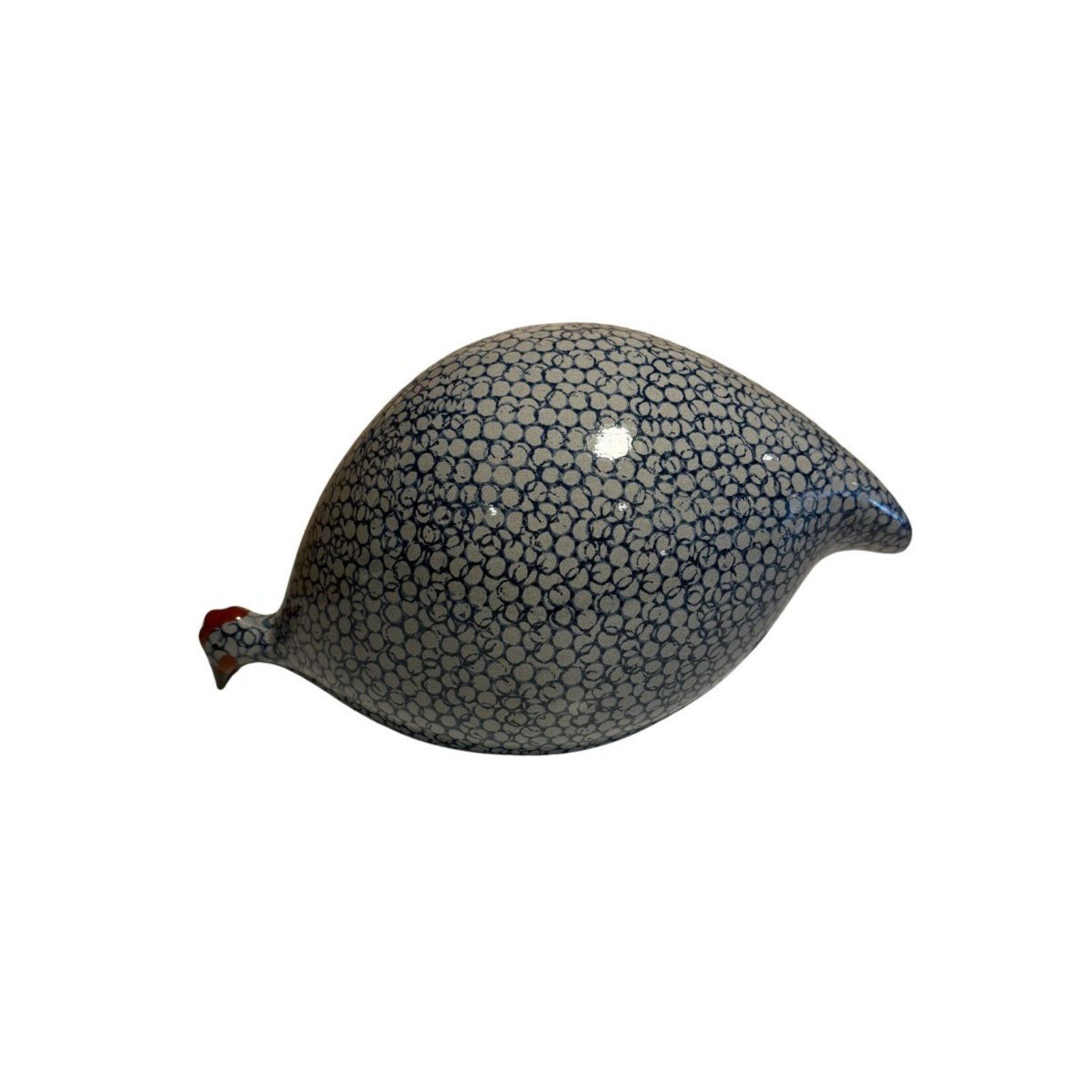 Lussan Blue Speckled Cobalt Blue French Guinea Hen Pecking