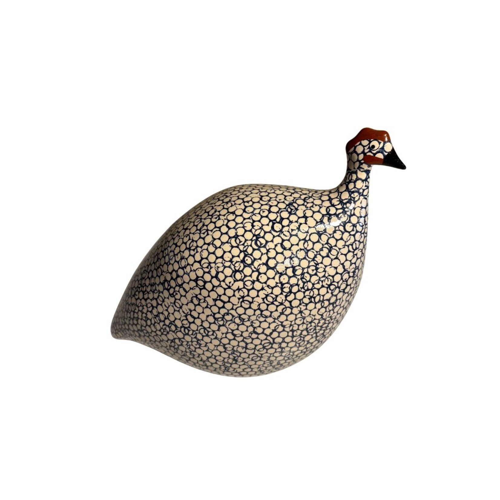 Lussan White Speckled Cobalt Blue French Guinea Hen